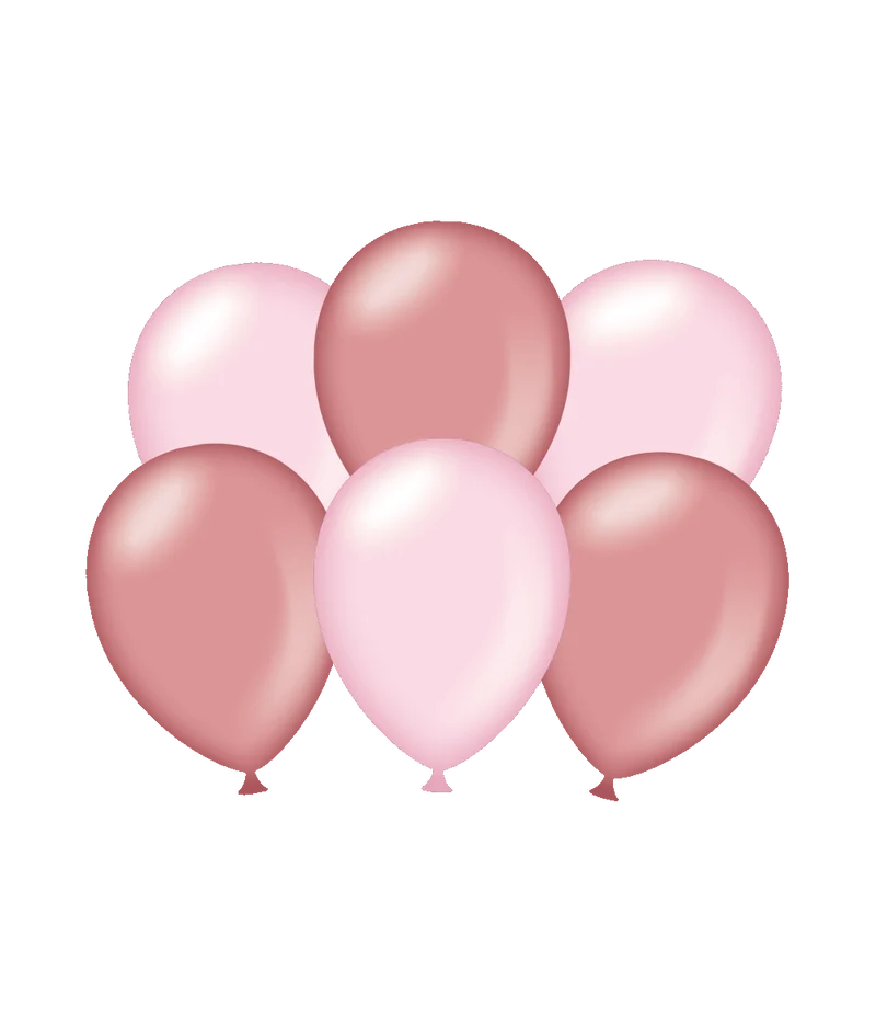 Ballonnen Metallic Roze/Rosé Goud (6st)
