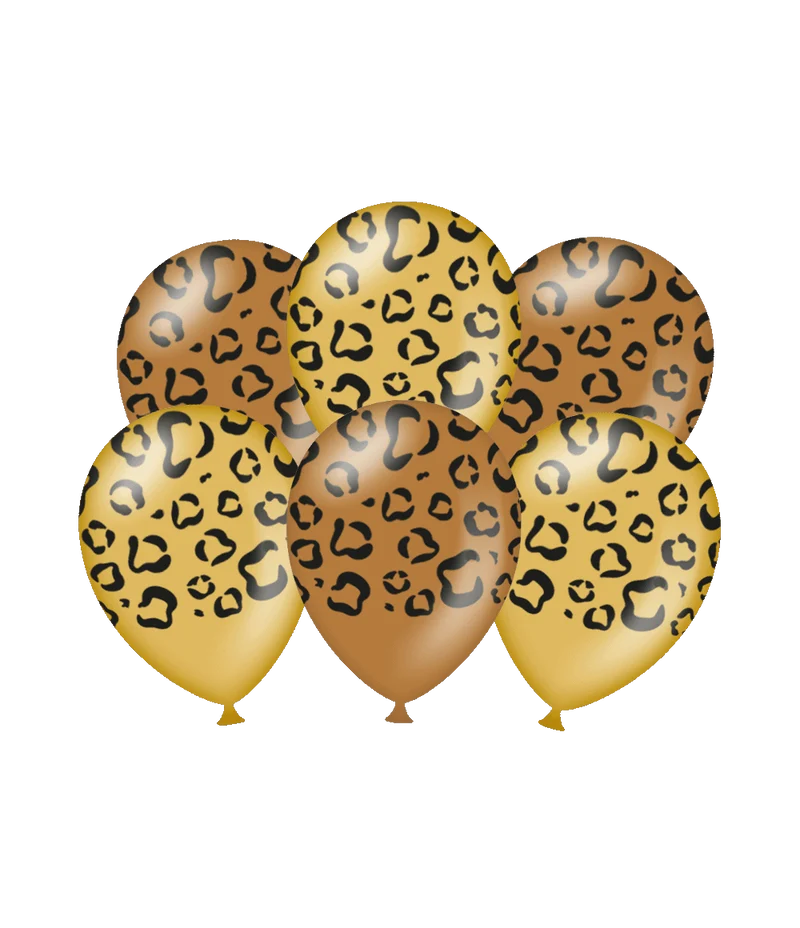 Luipaardprint Ballonnen (6st)