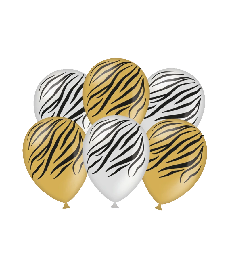 Zebraprint Ballonnen (6st)