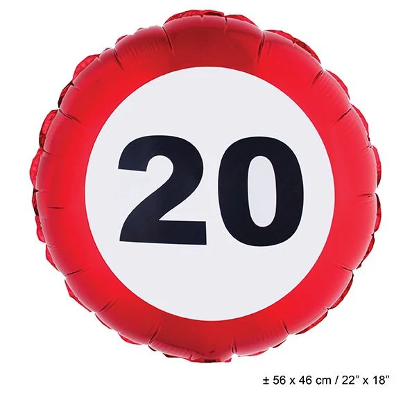Folie ballon leeftijd 20