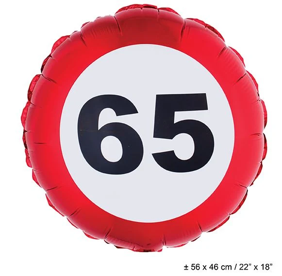 Folie ballon leeftijd 65