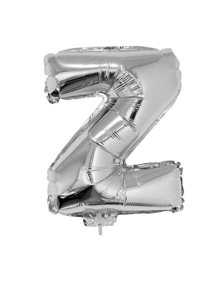 Folie ballon letter Z Zilver
