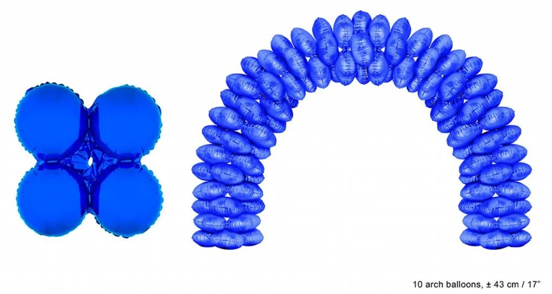 Ballonboog folieballonnen rond Blauw