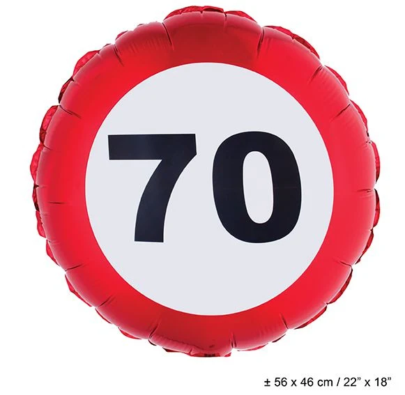 Folie ballon leeftijd 70
