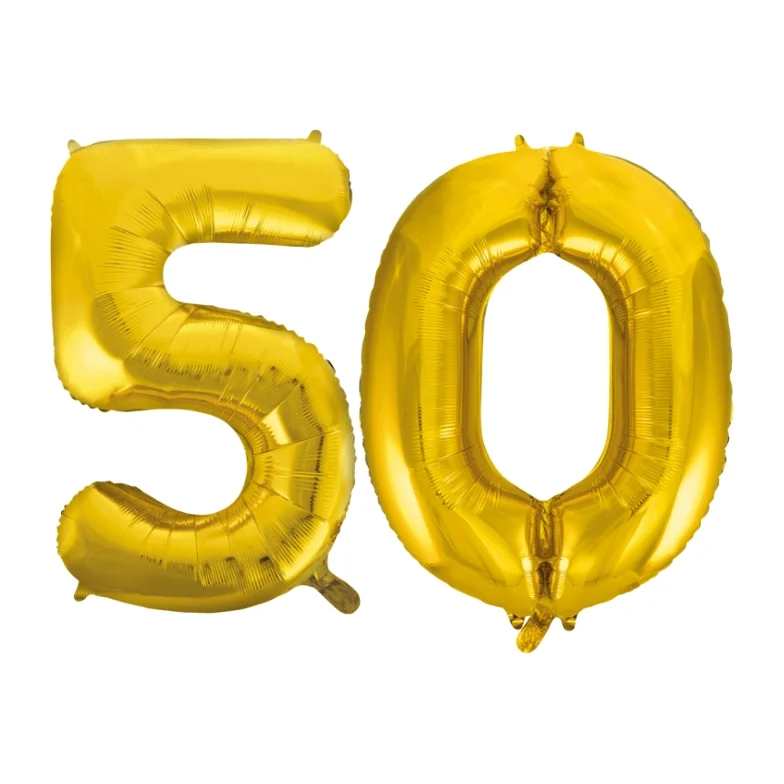 Folieballon 50 jaar Goud 86cm