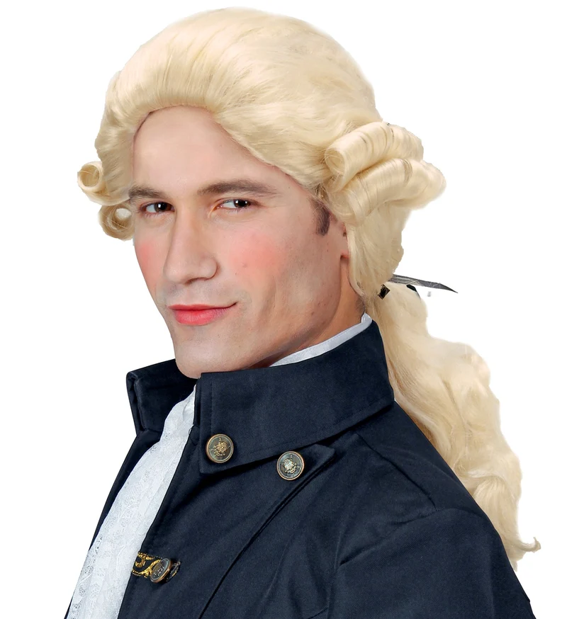 Markies pruik Graaf Nelson in blond