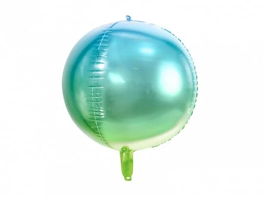 Folieballon schaduw groen/blauw 35cm