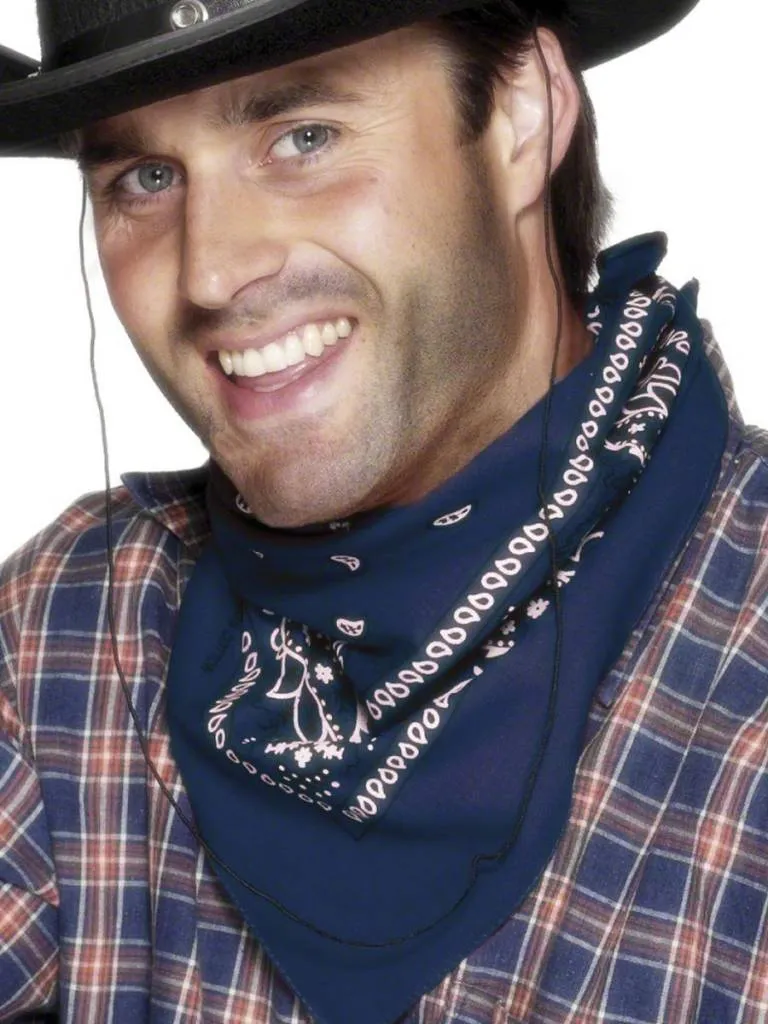 Western bandana/halsdoek blauw