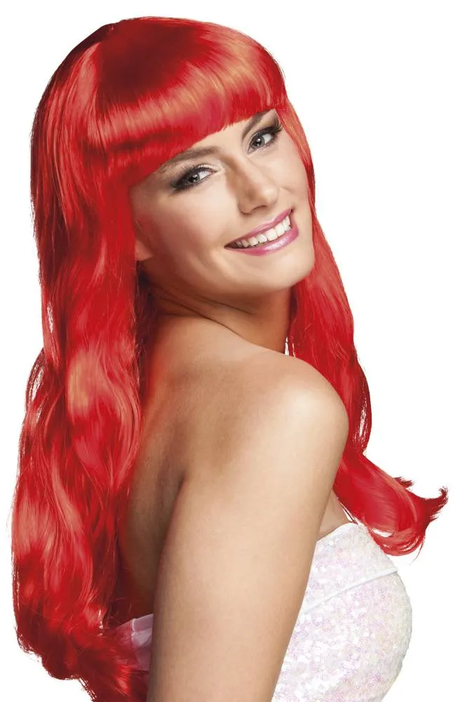 Pruik chique rood