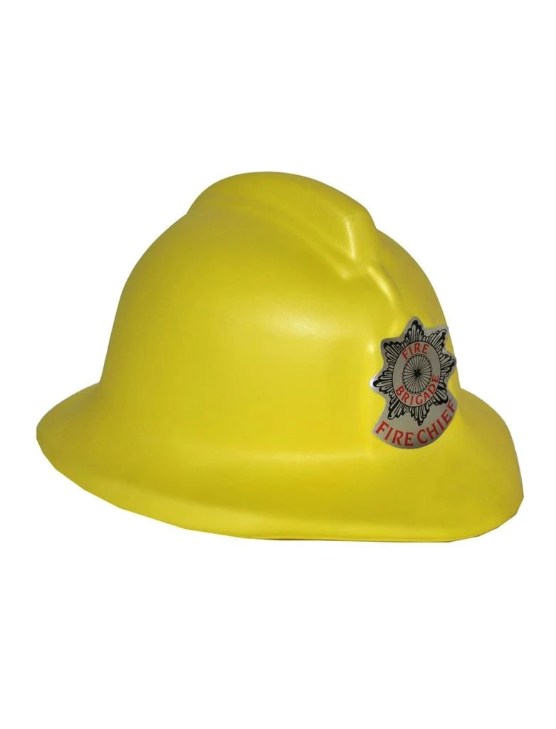 Brandweerhelm geel kinderen foam