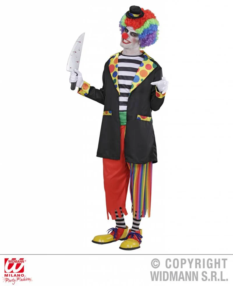 Kwaadaardige Clown kostuum man