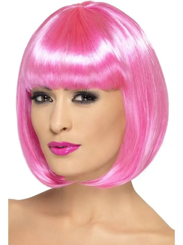 Partyrama pruik roze kort