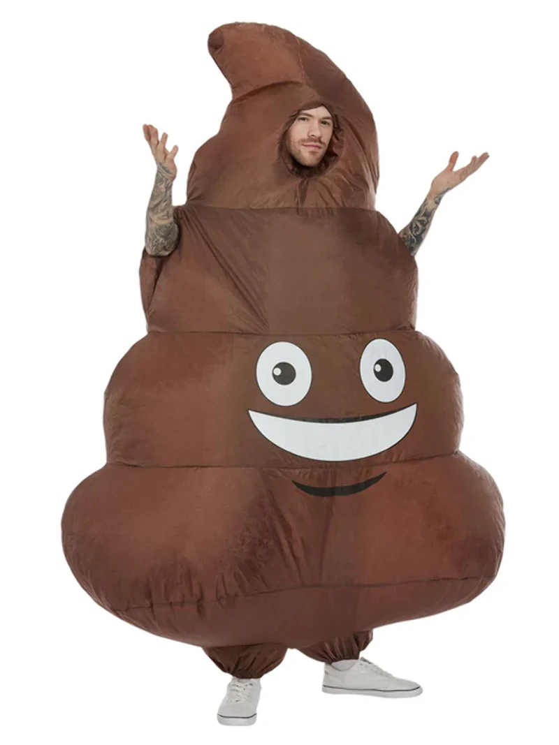Emoji Poep Opblaas Kostuum