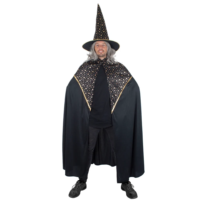 Magiër cape tovenaar met sterren