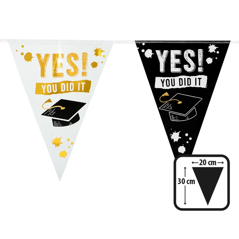 PE vlaggenlijn 'Yes you did it'