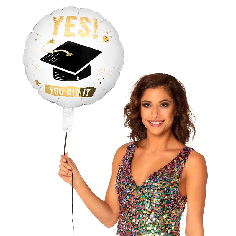Folieballon 'Yes you did it'