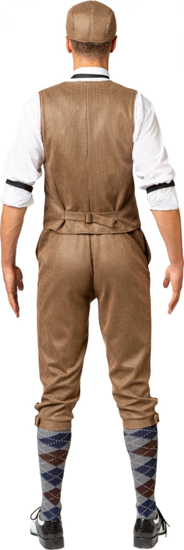 Roaring 20's Gilet Beige Geruit