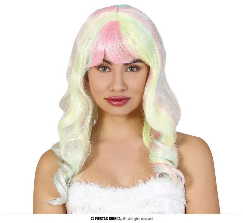 Kleurrijke Manen Fantasy Pruik Dames
