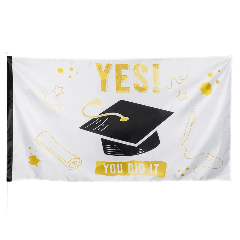 Polyester vlag 'Yes you did it'