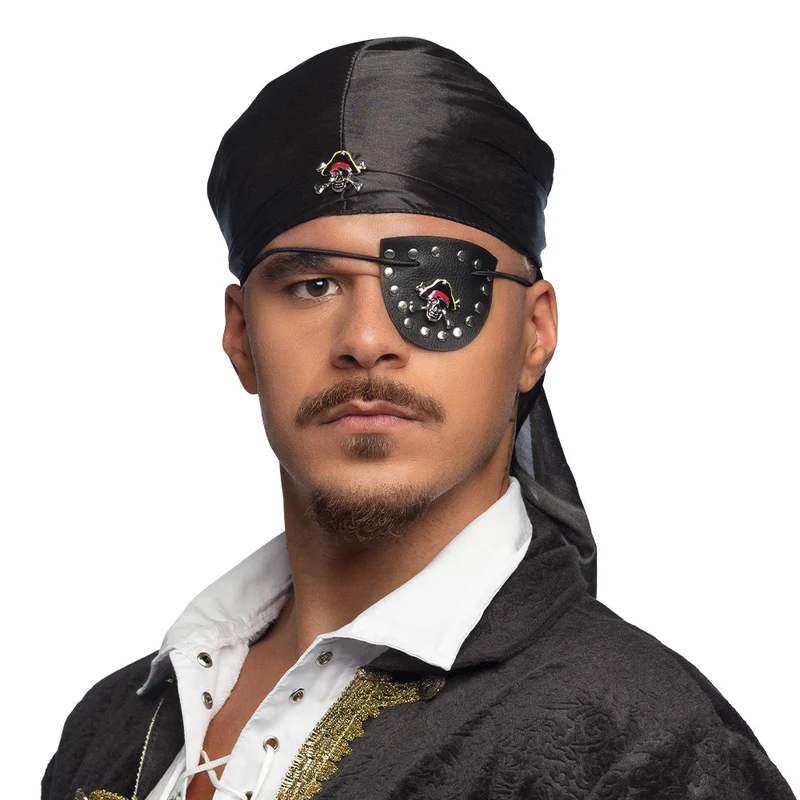 Piraten hoofddoek met ooglapje