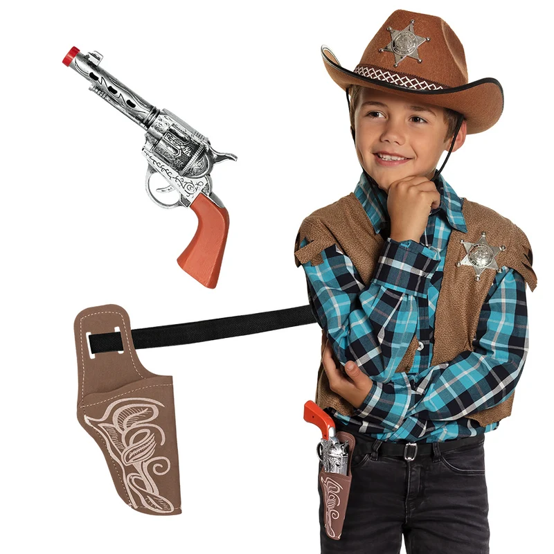 Cowboy pistool met holster kind