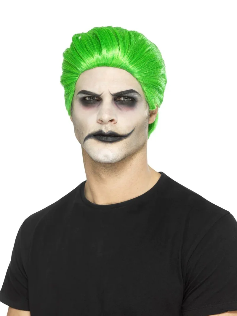 Slicked Trickster Pruik Groen