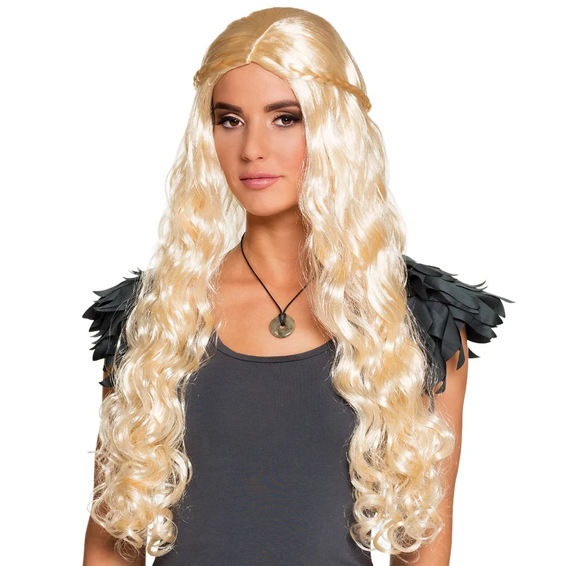 Moeder natuur pruik blond lang