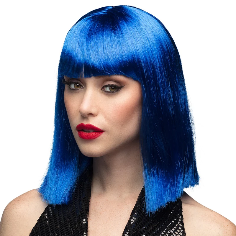 Pruik Dance blauw
