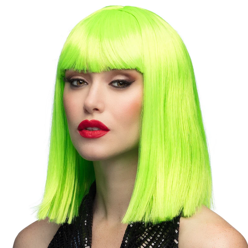 Pruik Dance neon groen