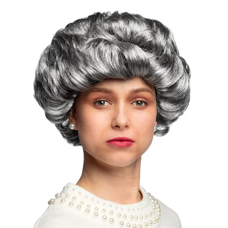 Pruik Queen Elizabeth oma