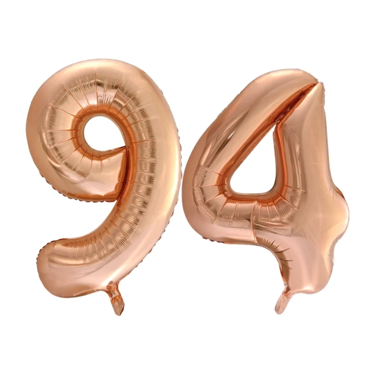 Folieballon 94 jaar Rose Goud 66cm