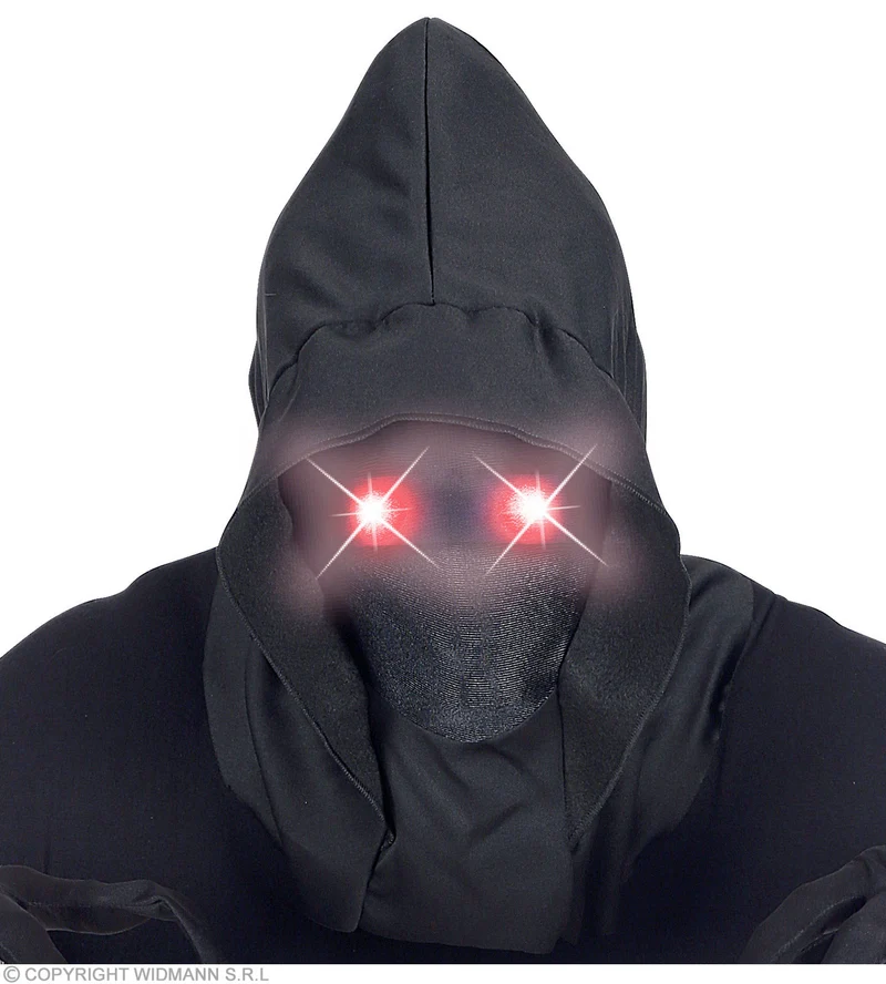 Gezichtsmasker Met Kap En Lichtgevende Rode Ogen