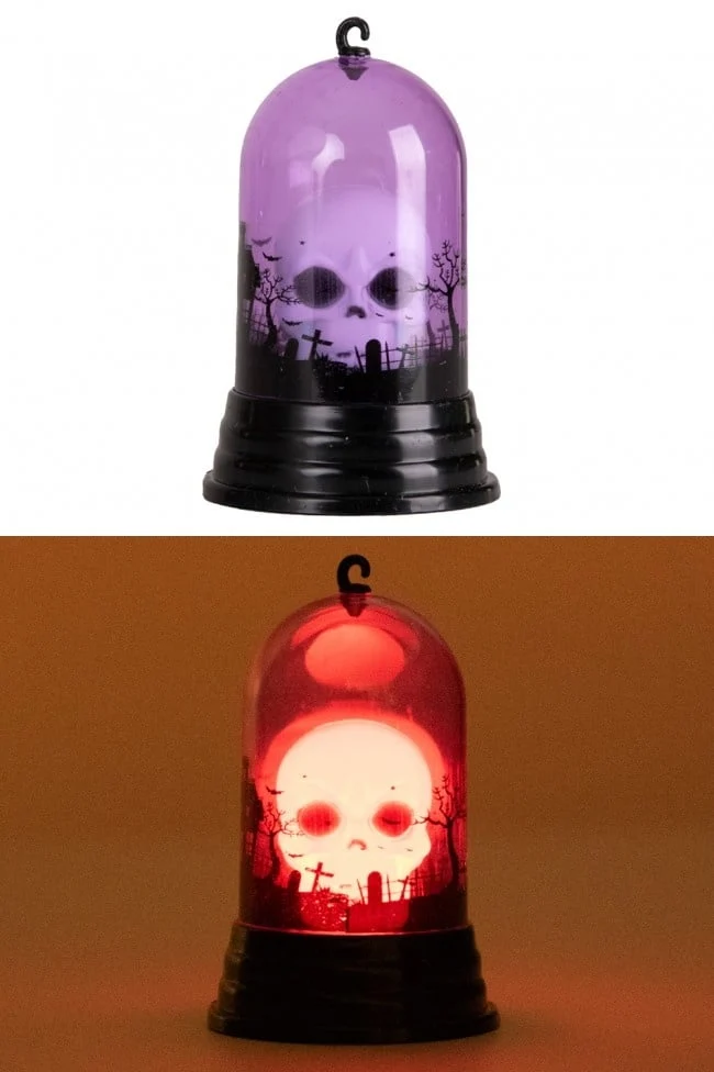 Halloween Deco Doodshoofd in Kandelaar + licht