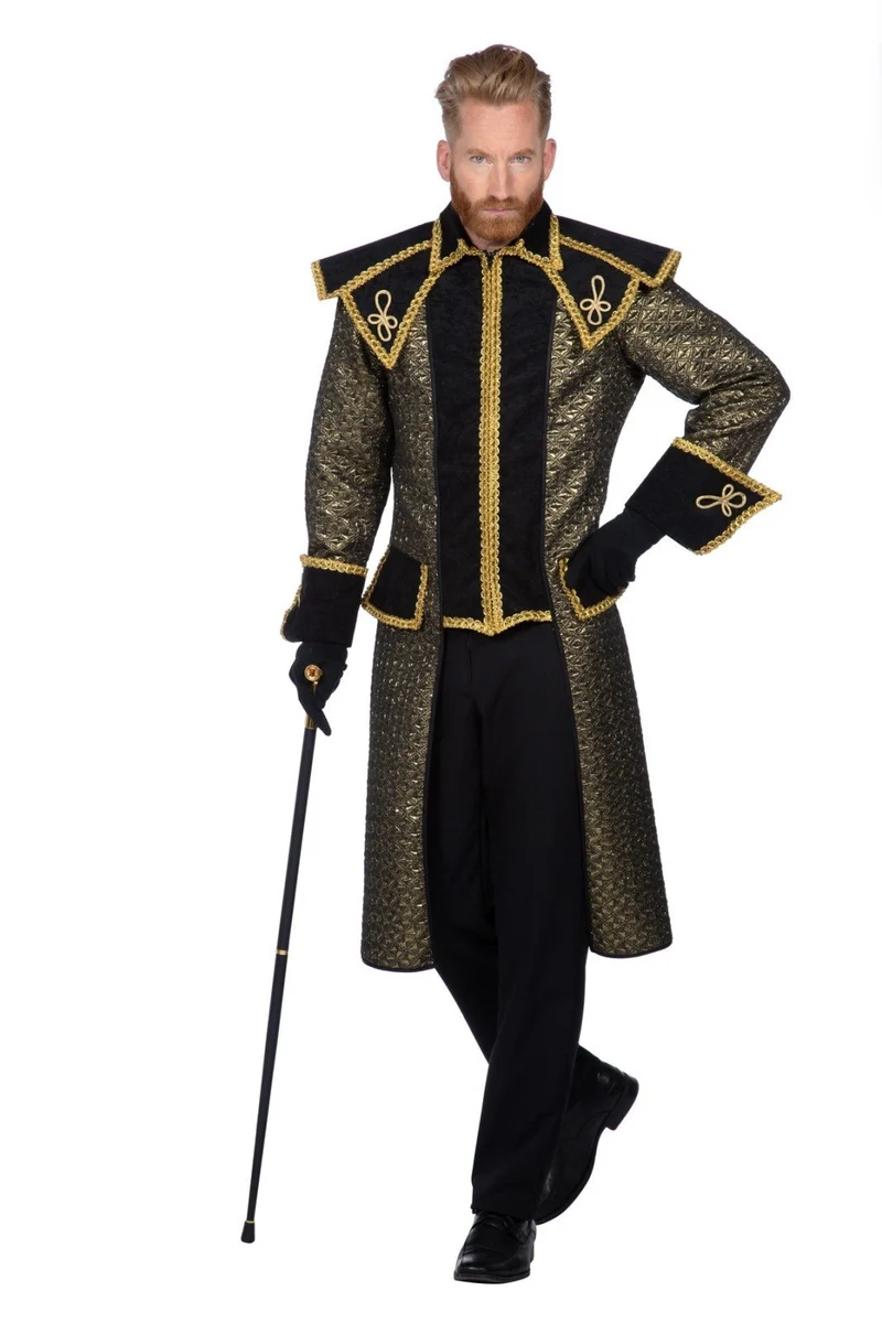 Carnavalsjas Grisha Zwart/Goud Heren