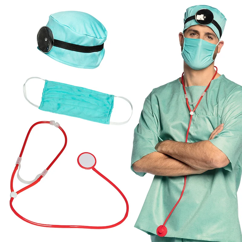 Dokter Chirurg Verpleegster verkleed set compleet