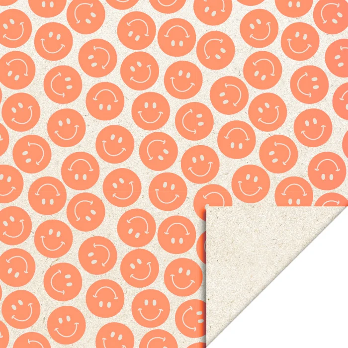 Inpakpapier Smiley Oranje Fluor (3m)