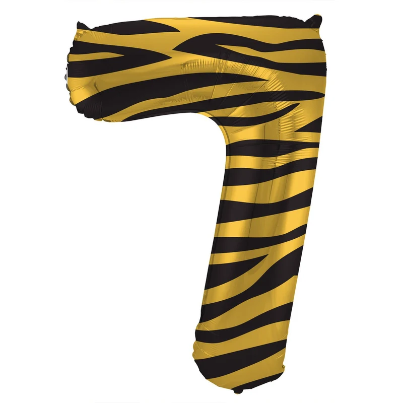 Folieballon Cijfer 7 Tijger Chic (86cm)
