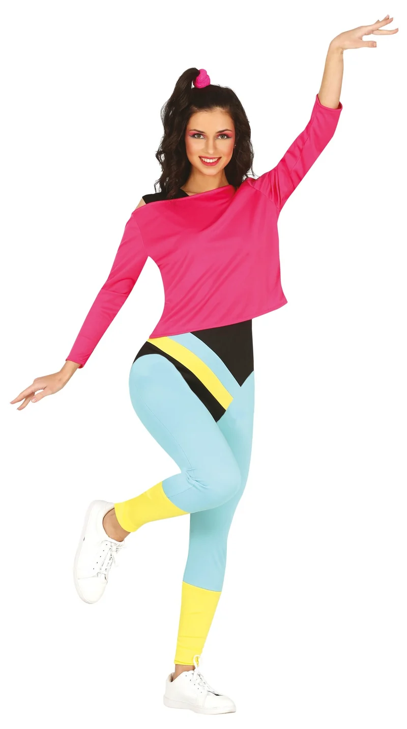 80's Sportoutfit Kostuum Vrouw Sandra