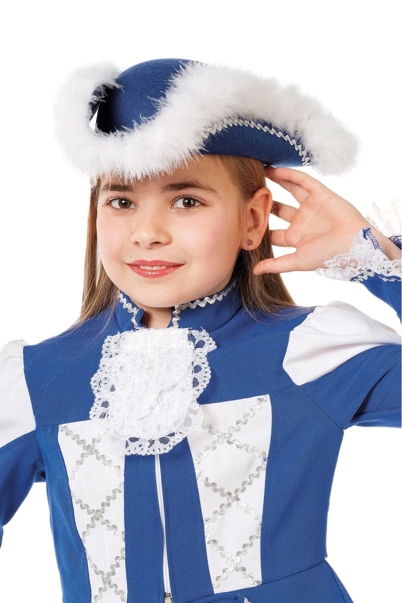 Dansmarietje hoed kind blauw
