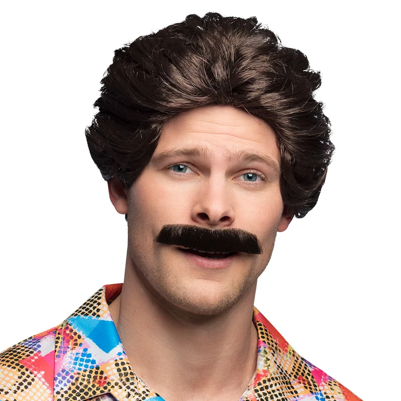 Pruik Vance bruin
