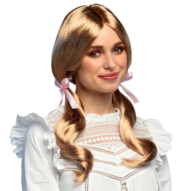 Pruik Schoolmeisje strawberry blond