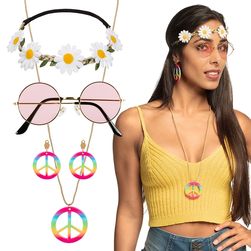 Hippie verkleed set compleet