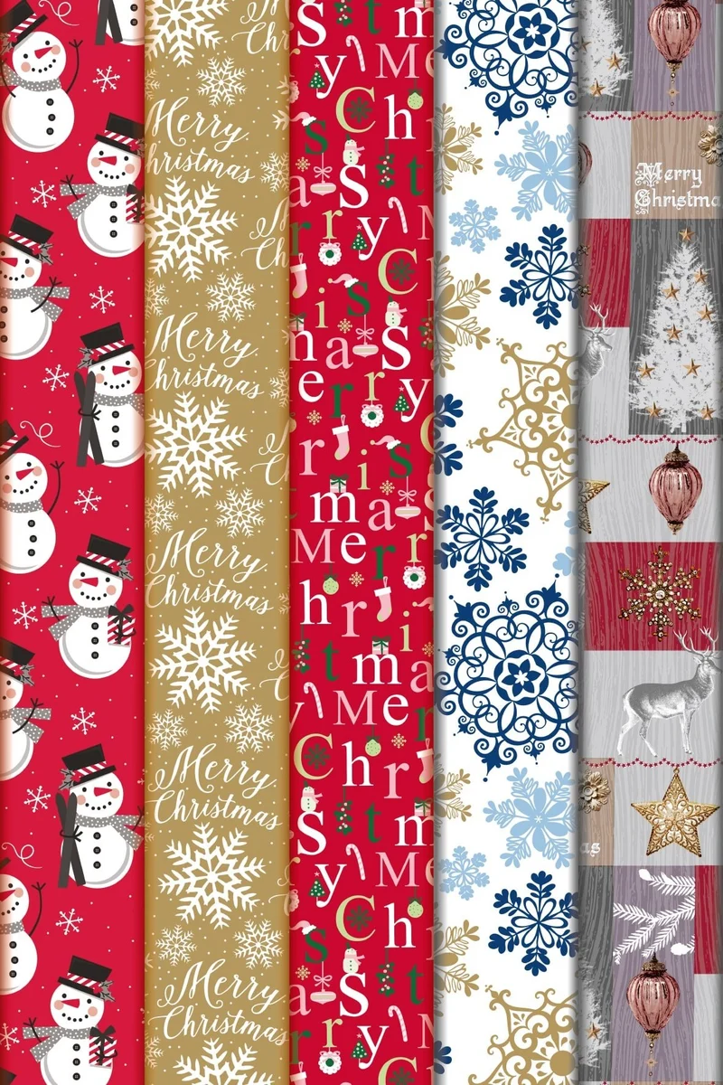 Rol Inpakpapier Kerst diverse dessins
