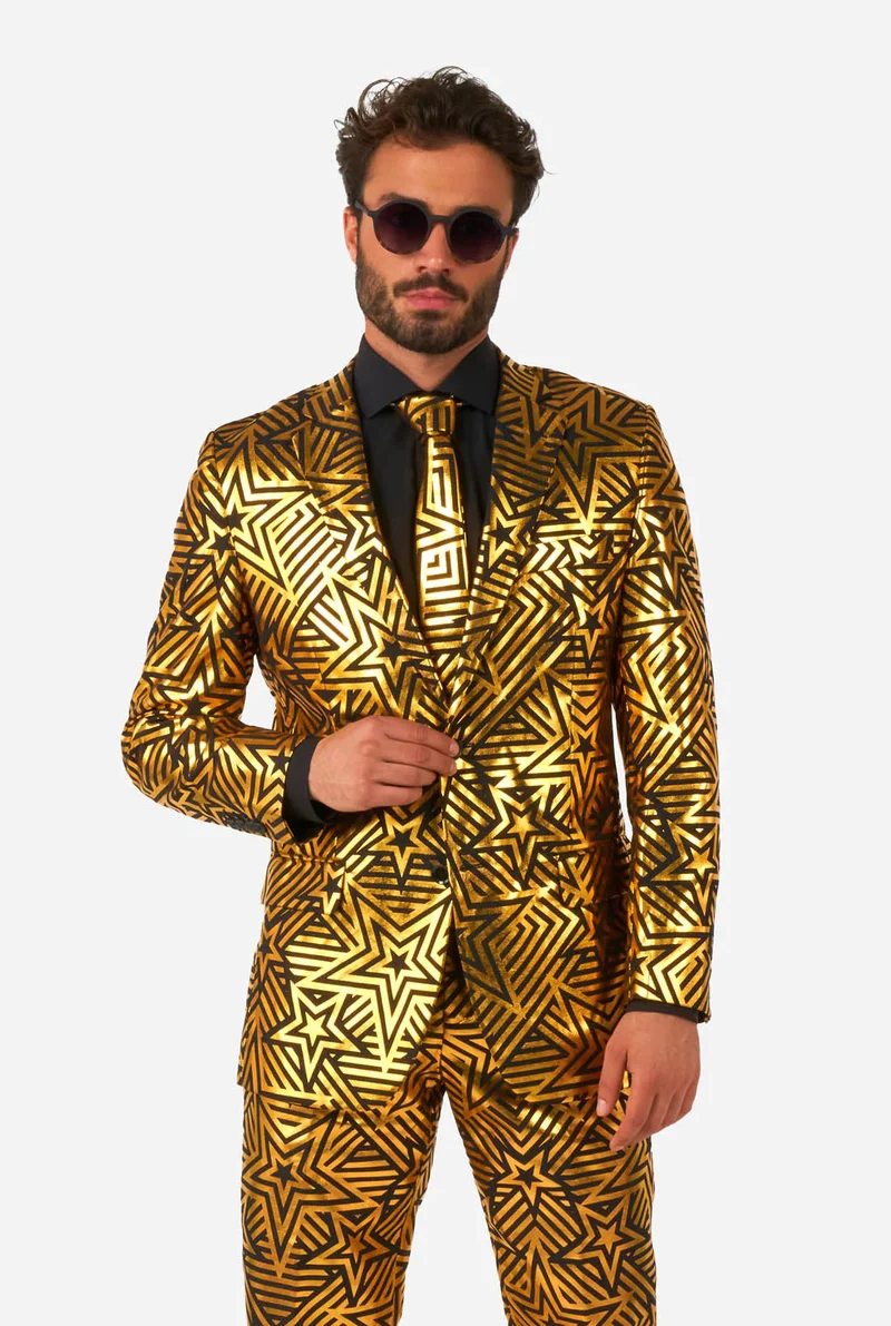 Golden Geo Star Heren Pak Opposuits
