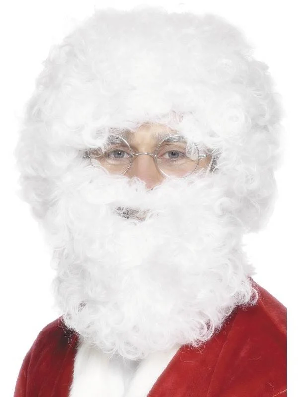 Kerstmannen pruik met baard