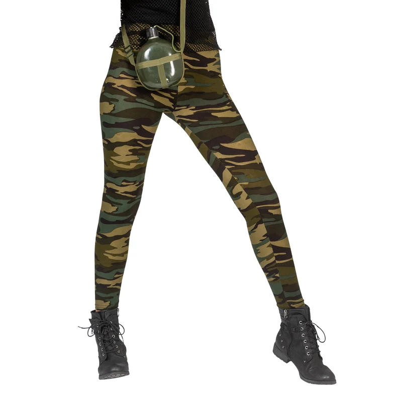 Legging army print