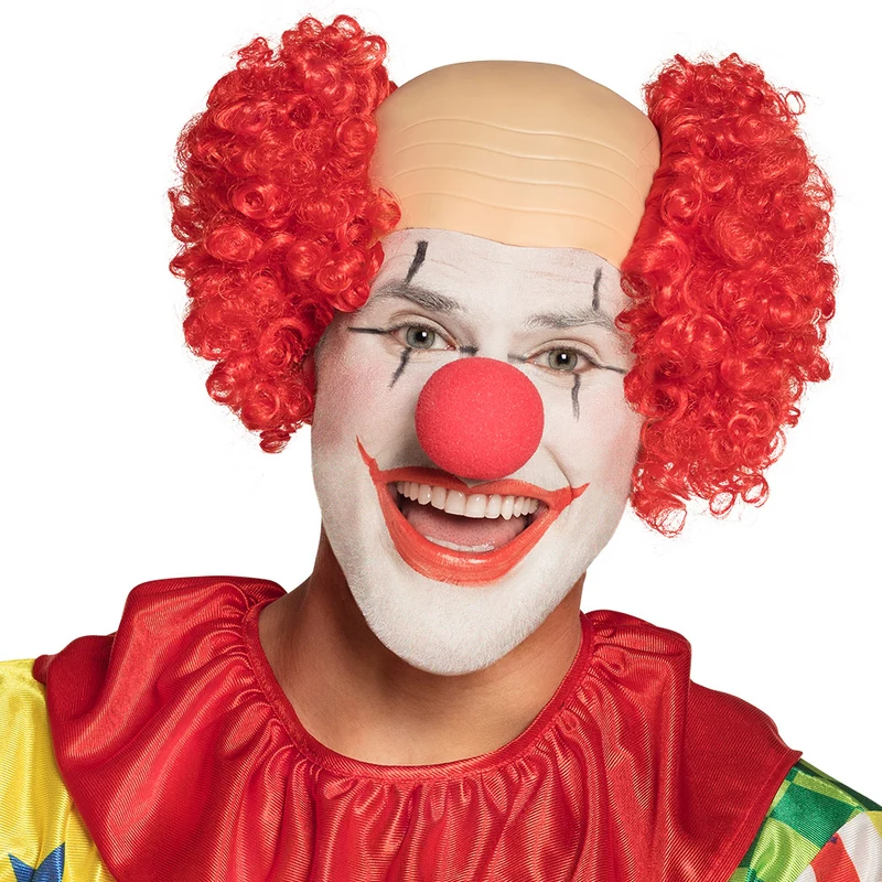 Clownspruik Baldy kaal hoofd
