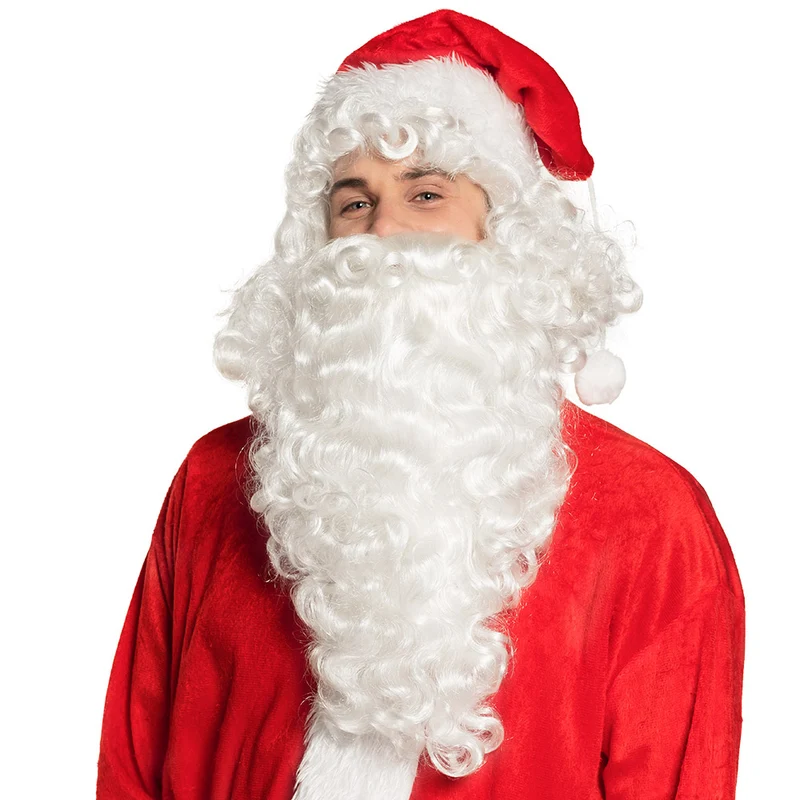 Pruik Kerstman met lange baard