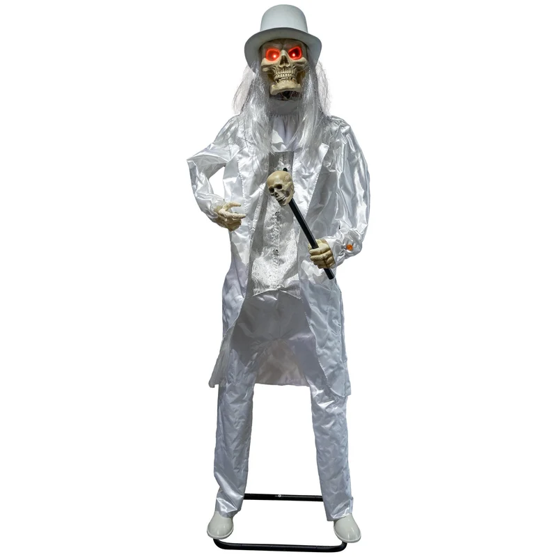 Witte Doodsgraver Halloween 185cm