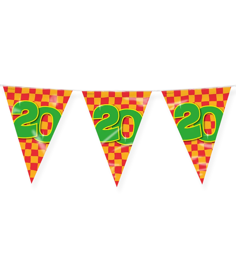 Happy Verjaardag Vlaggenlijn 20 Jaar (10m)